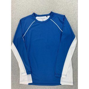 Sansoleil UPF 50+ Long Sleeve Sun‎ Golf Shirt (Men's Medium) Blue